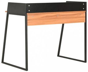 fekete és barna íróasztal 90 x 60 x 88 cm