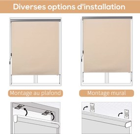 Outsunny Kültéri Reluxa 2,5 x 1,6m Retrakciós Függőleges Napernyő Kézi Felfordítással, Alumínium és Poliészter 280g/m² UV50+ Védelemmel, erkélyhez, te