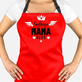 Konyhai kötény Anyák napja Nőnapi kötény Piros Névvel