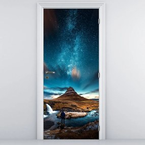 Fotótapéta ajtóra - Kék tejút (95x205cm)