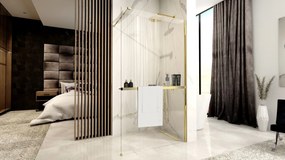 Zuhanyfal Rea Aero Gold N 120 Walk In + EVO