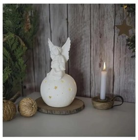 LED karácsonyi dekoráció LED/0,4W/2xAA kerámia angyal