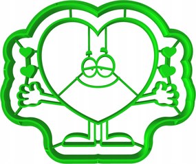 Prémium Mézeskalács lyukasztó keksz Valentin Nap Szív 8cm