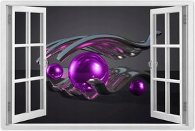 Poszterek 120x80 Lila gömbök