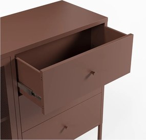 Borvörös fém komód 140x90x40 cm Fayna – Marckeric