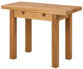Asztal Oakland 128Tölgy, 75x100x45cm, Hosszabbíthatóság, Fa, Természetes fa furnér, Laminált forgácslap, Természetes fa furnér