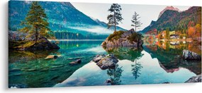 Kép - Lake Hintersee, Bajor - Alpok, Ausztria (120x50 cm)
