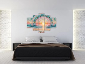 Kép – Naplemente mozaik (150x105 cm)