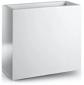 PX B Szögletes Üvegszálas Elegáns Kaspó - fehér