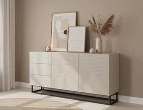 Asha komód, fiókokkal és fém lábakkal - 167 cm - kasmír