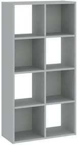 Könyvespolc 8 Rekeszes Szürke Színben CATCHY 61 cm
