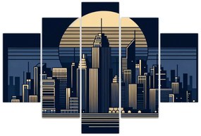 Kép – Geometrikus város (150x105 cm)