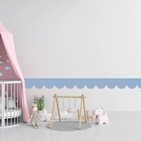 PIPPER. Textil öntapadó tapéta - Mini Ív - Sötétkék színű Szín: Sápadt