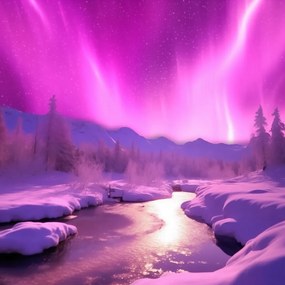 Poszter 70x70cm Aurora az ég felett