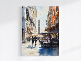 Vászonkép Canvas Tájkép Város Olaszország Velence Utca Kávézó 75x100