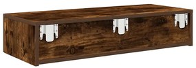 Falipolc fiókokkal füstölt tölgy 80x33x17 cm műszaki fa
