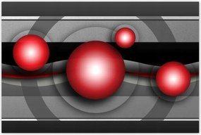 Poszterek 120x80 Piros gömbök Absztrakt