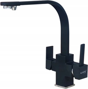 Kifolyócső FX04-BKM négyutas ozmózis csaptelep matt fekete