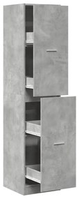 betonszürke szerelt fa patikaszekrény 40 x 41 x 174,5 cm