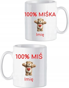 Kerámia bögrék Valentin napra Pároknak 100% Maci 100% Maci Név