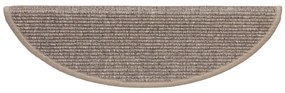 15 db sötétbézs öntapadó lépcsőszőnyeg 56x17x3 cm