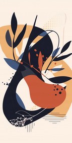 Poszter 50x100cm Absztrakt Botanika Mozgásban