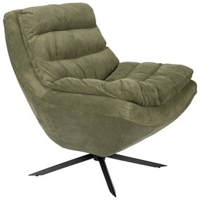 Zöld bársony fotel Vince – Dutchbone