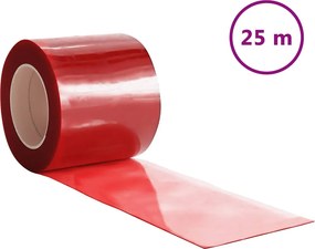 vidaXL piros PVC ajtófüggöny 200 mm x 1,6 mm 25 m