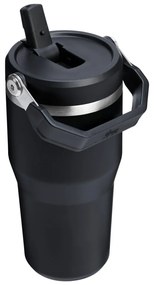 Fekete termosz 600 ml IceFlow Flip Straw 2.0 – Stanley
