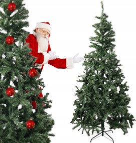 Műfenyő Karácsonyfa Zöld XXL Nagy 220 CM X 120 CM Lucfenyő+ Állvány