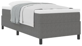 Box Spring Ágy Matraccal Világosszürke 80x200 cm Kordbársony