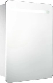 vidaXL tükrös fürdőszobaszekrény LED világítással 60 x 11 x 80 cm