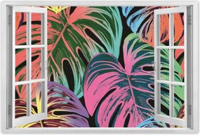 Monstera poszter 120x80 levél színben