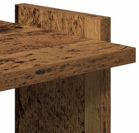 Könyvespolc 3 szintes Régi fa 60x30x120 cm Műfa