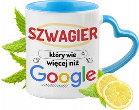 Sógornak Kék Bögre Szív Alakú Füllel Kávé Ajándék