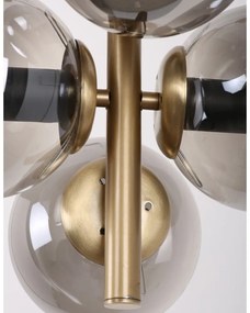 Szürke-aranyszínű függőlámpa üveg búrával ø 15 cm Forte – Squid Lighting