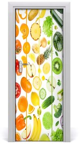 Ajtómatrica Gyümölcsök és zöldségek 75x205 cm
