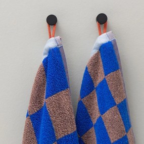 Kék-barna organikus pamut törölköző szett 2 db-os 40x55 cm Retro – Mette Ditmer Denmark
