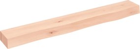 vidaXL kezeletlen tömör tölgyfa fali polc 80x10x6 cm
