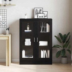 fekete tölgy színű szerelt fa könyvszekrény 82,5x30,5x115 cm