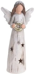 Nativity I kerámia LED angyalka, 32 cm