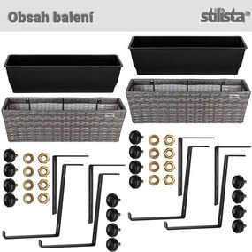 Lógó virágcserép szett Stilista Szürke 2 db