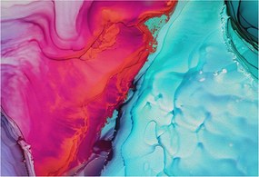 Fotótapéta Flizelin Dekoratív az irodába Színes hullám 152x104 Ragasztó