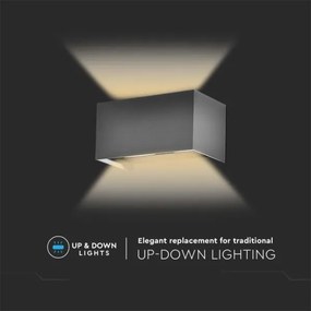 LED kültéri fali lámpatest LED/24W/230V 3000K IP65 antracit
