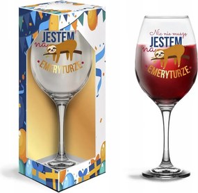 Borospohár ajándék Nyugdíj Nem kell semmi 580ml