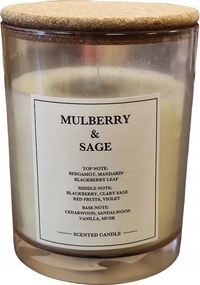 Mulberry &amp; Sage Illatgyertya Eperfa és Zsálya 45h Dohányzáshoz 320g