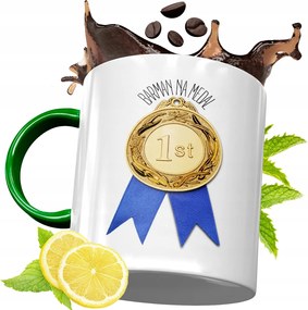 Zöld Bögre Csaposnak Születésnapi Ajándék Nyomtatott Fotóval