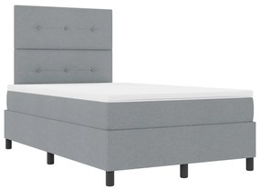 Boxspring Ágy Matraccal Világosszürke Kis Kétszemélyes Szövet