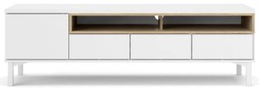 Fehér TV-állvány 156x48x48 cm Roomers – Tvilum