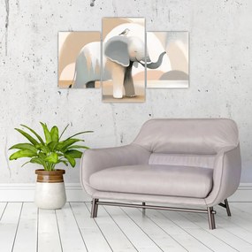 Kép - Elefánt pasztell színekben (90x60 cm)